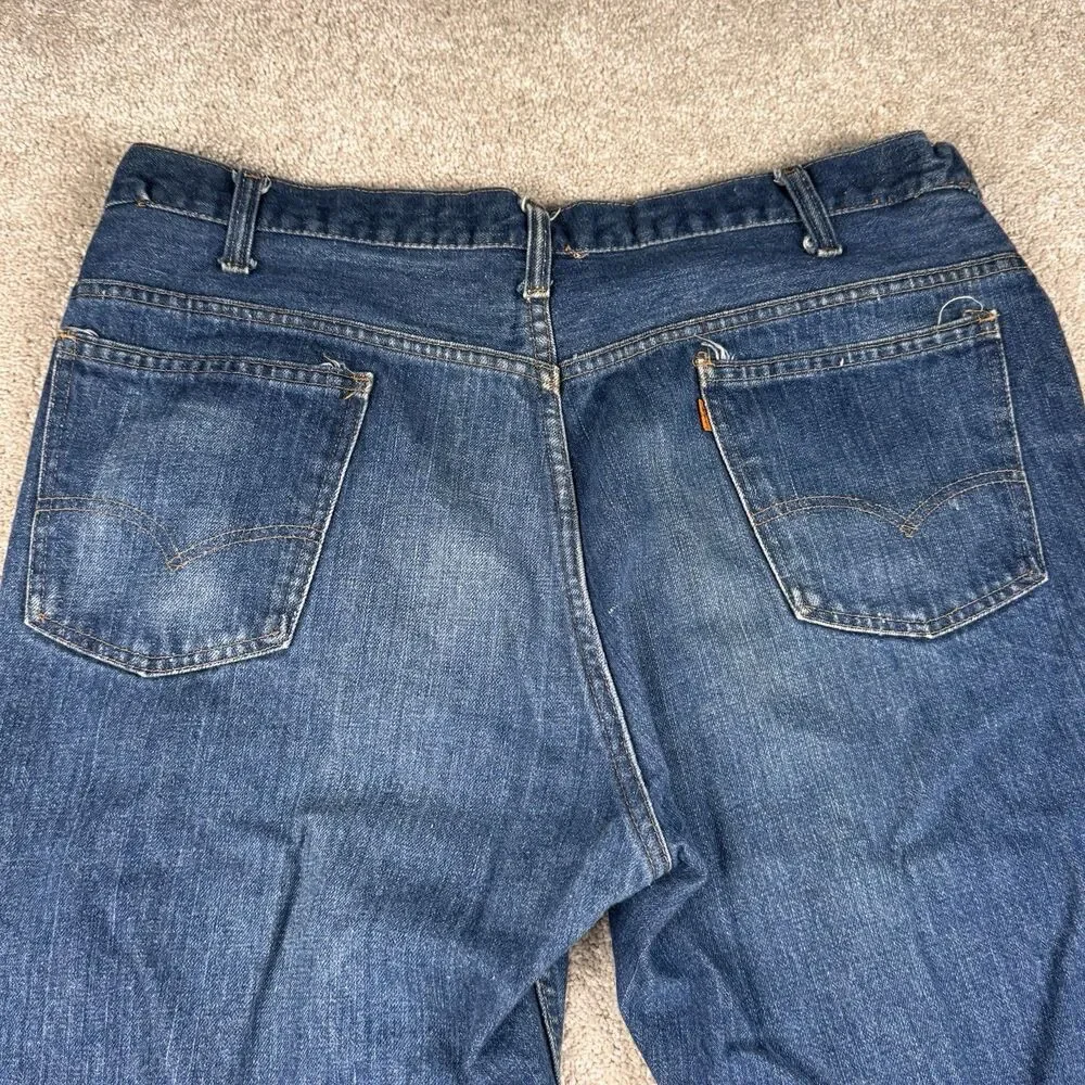 Levis 646 Orange Tab Flared Bell Bottoms Men's 35x31 True Vintage 70s 80s VTG
